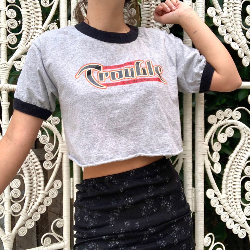My name is trouble 😈 90s graphic tee
